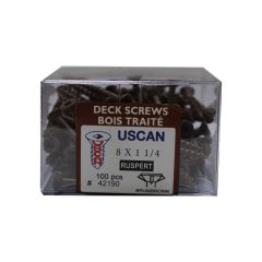 #8 x 1-1/4" Brown Deck Screw-100/Pack