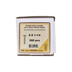 #8 x 1-1/4" Brown Deck Screw-500/Pack