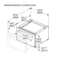 Piédestal de Laveuse Bosch 24" Blanc