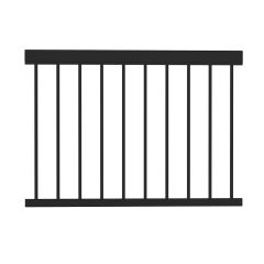 Entourage Straight Railing 36" x 46"- Black Pebble