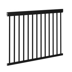 Entourage Straight Railing 42" x 59"- Black Pebble