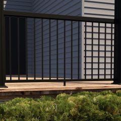 Entourage Straight Railing 42" x 72"- Black Pebble