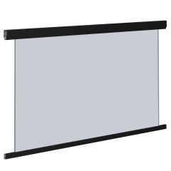 Entourage Glass Railing 42" x 48"- Black Pebble