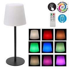 Lampe de table en métal - Noir/Blanc