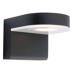 Applique extérieure LED Jalon noir verre satiné