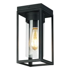 Walker Hill Outdoor Ceiling Light 1L- Black