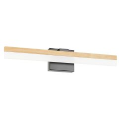 Palmital LED Vanity Light - Matte Black/Wood