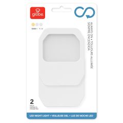 LED Plug-In Always On Night Light, 3000K- 2/Pack