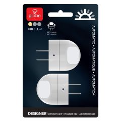 LED Directional Automatic Plug-In Night Light, 3000K- 2/Pack