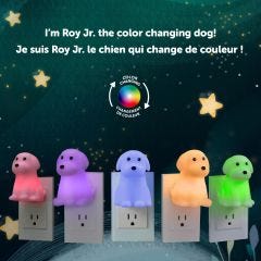 LED Plug-In Automatic RGB Colour Changing Dog Night Light