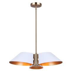 Daxton Matte White + Gold Pendant