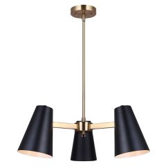 HARKEN Gold + Matte Black Chandelier