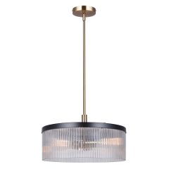 JENNER Matte Black and Gold Chandelier