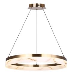 ELYNN Marble Glass/Gold Chandelier