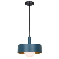 Daylon Blue Shade/Black Pendant Light