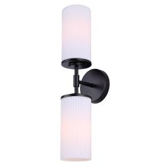 KINSLEA Flat Opal/Matte Black Vanity Light