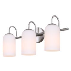 NOVALEE Brushed Nickel 3 Light Vanity