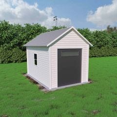 5' x 6' Black Shed Door With Window
