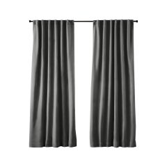 Seren Room Darkening Dual Header Panel 50 x 84 Dark Grey