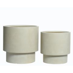 Pot cylindrique Alexis 17" - Beige