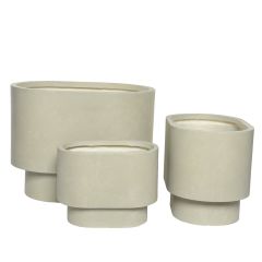 Pot ovale Alexis 16" - Beige