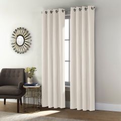 Shadow Textured Blackout Curtain Panel 52x84 Off White