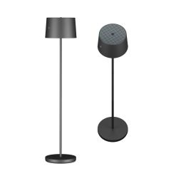 58" Outdoor Floor Lamp With 2700K Integrated Led Solar Panel