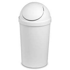 9.5 L Vanity Wastebasket White