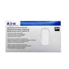 15A White Rocker Single Pole Residential Light Switch10/Pack