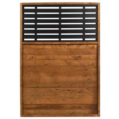 6'x4' LT Contemporary Fence Screen Black Top