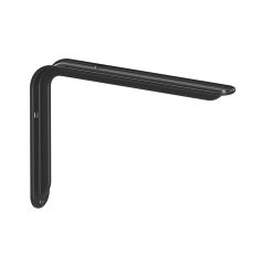12" Magnum L-Shaped Steel Shelf Bracket- Black