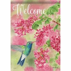 Drapeau d’été colibris groseille rose
