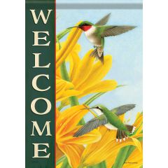 Summer Flag Hummingbirds & Lilies