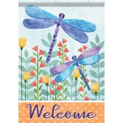 Summer Large Flag Dragonfly House