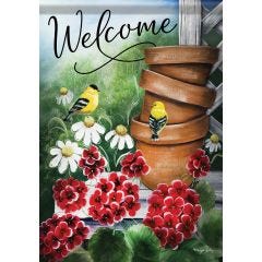 Summer Large Flag Summer Geranium Pots