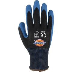 Dickies Crinkle Latex Coated Work Glove Poly Knit Back- M