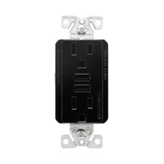 Black ETN 15A TR Receptacle 3.6 USB