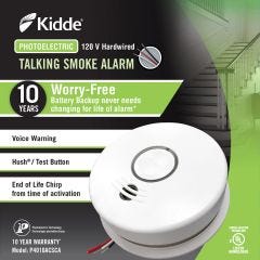 120V AC Smoke Alarm With 10 Year Sealed Battery Backup