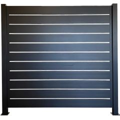 London - 6' x 6' Black Aluminum Privacy Panel