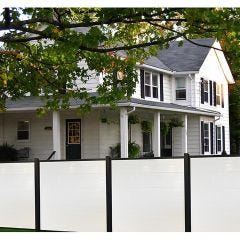 Farmhouse - 6' x 6' White And Black Fence Panel