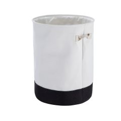45.7cm Fabric Hamper Black And White