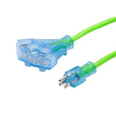 14/3 High-Visibility Green Outdoor Extension Cord - 50ft