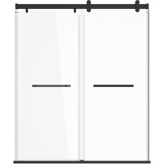 Porte de douche Exploria 52"-56" x 74.50" noir mat
