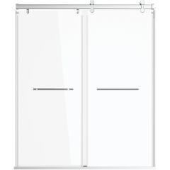 Exploria 52" 56" W x 74.50" H Bypass Shower Door Chrome