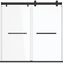 Exploria 51" to 56" Sliding Tub Door Matte Black