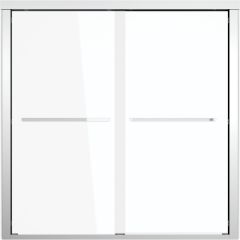 Porte de baignoire Maynor 52" 56" x 56" chrome