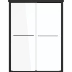 Maynor 52" 56" Wx73" H Framed Bypass Shower Door Matte Black