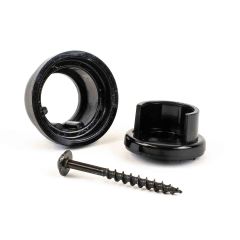 Snap n Lock Connectors Black Round- 20/Pack
