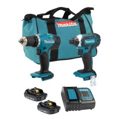 Makita 18V LXT 2 Tool Combo Compact Drill and Impact (Kit)