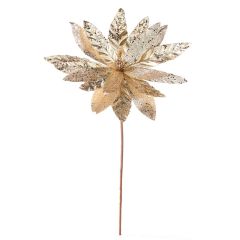 Gold Poinsettia Pick